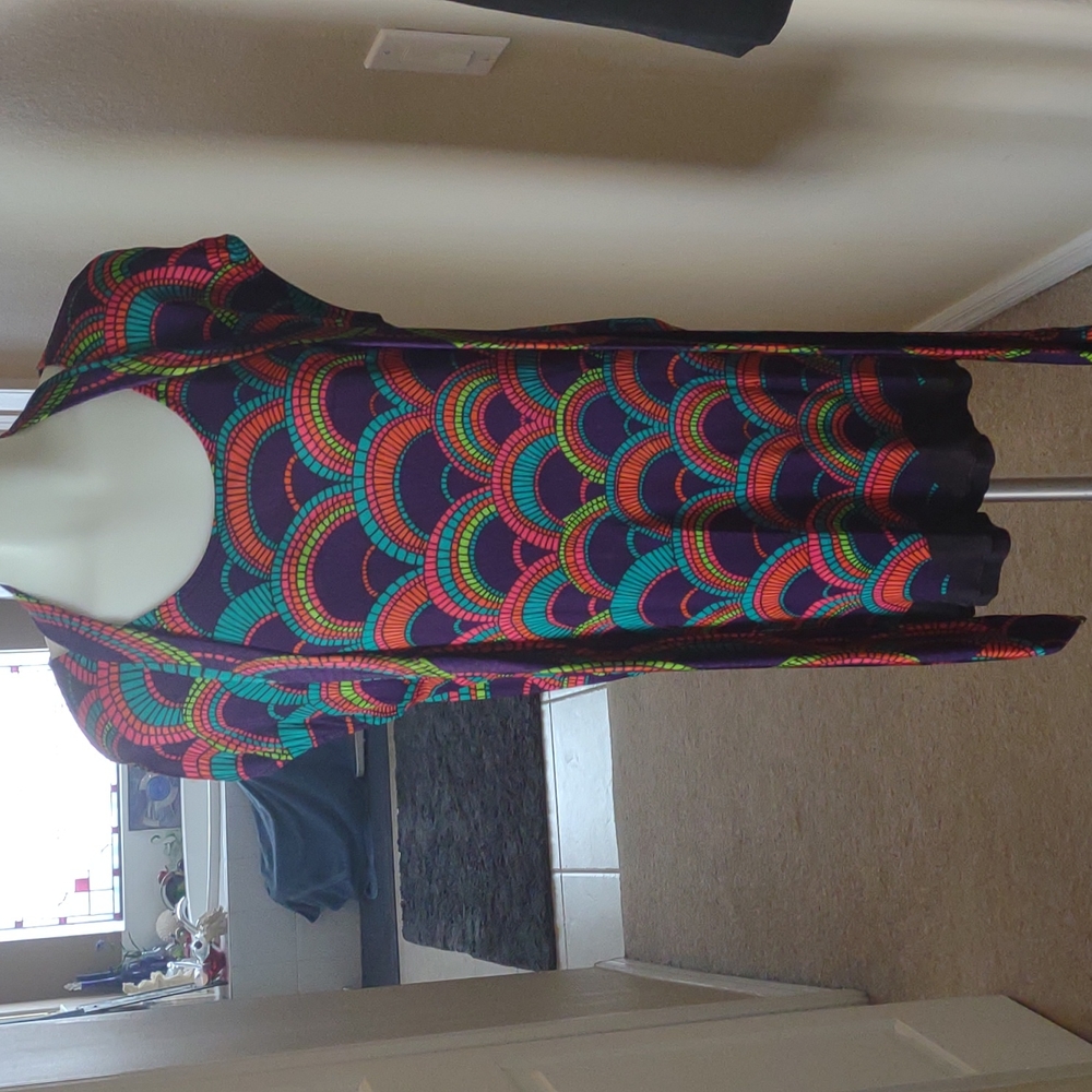 Custo Barcelona multicolored fun print mini dress with belt size 2